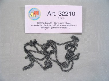 32210/MANTUA/Chaine en métal bruni 3 mm (1 pièce).